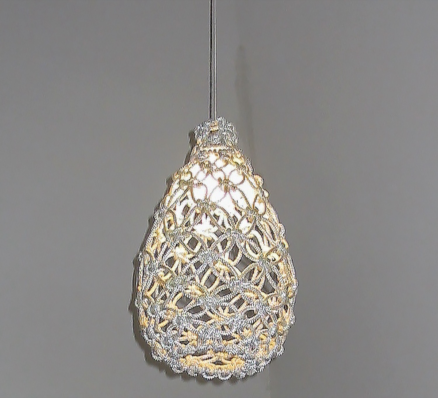 Lampadario Macramè 1